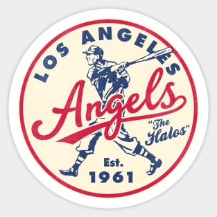 Old Style Los Angeles Angels by Buck Tee Sticker